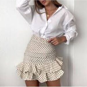 ZARA POLKA DOT MINI SKIRT 2772 907 727